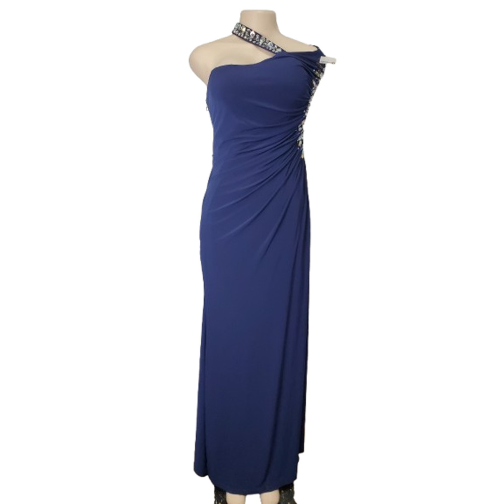 City Triangle women's navy blue rhinestone gown size 13